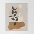 Abstract Art /Minimal Plant 114 Throw Blanket Gallery Image 2