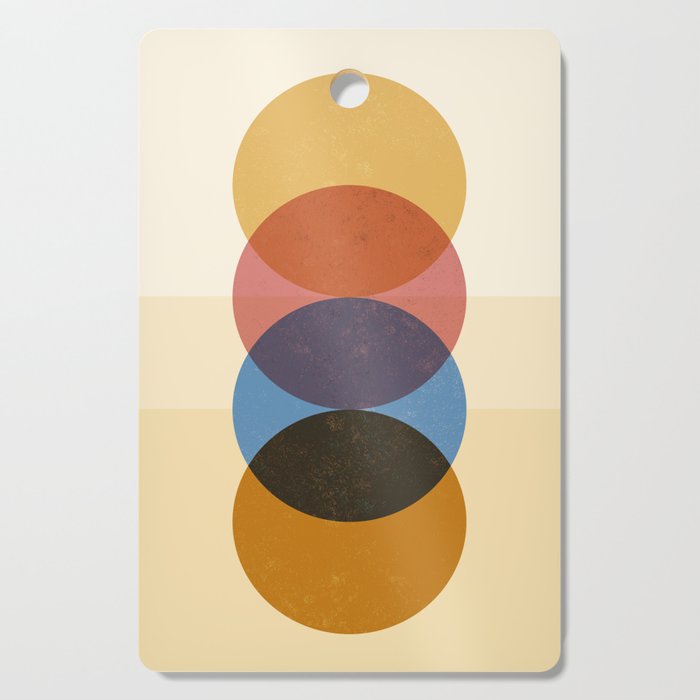 Abstraction_SUNRISE_SUNSET_CIRCLE_RISING_COLORFUL_POP_ART_0425A Cutting Board Gallery Image 1