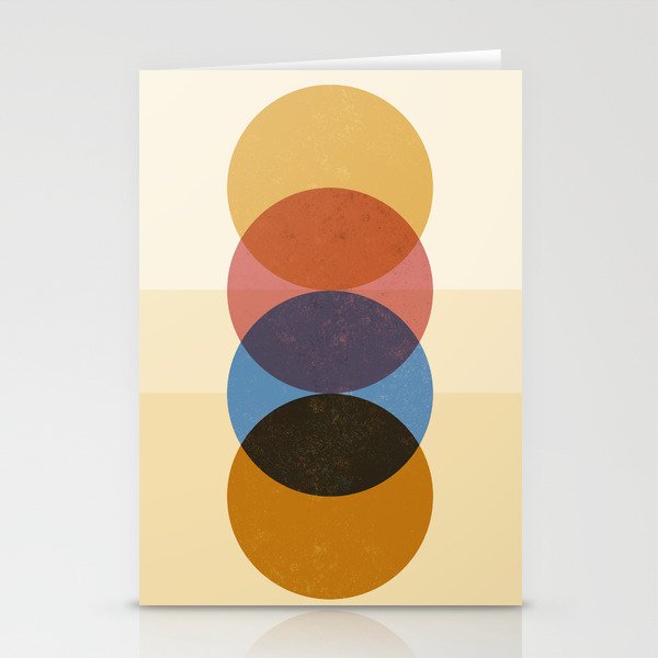Abstraction_SUNRISE_SUNSET_CIRCLE_RISING_COLORFUL_POP_ART_0425A Stationery Card Gallery Image 2