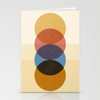 Abstraction_SUNRISE_SUNSET_CIRCLE_RISING_COLORFUL_POP_ART_0425A Stationery Card Gallery Image 2