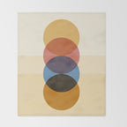 Abstraction_SUNRISE_SUNSET_CIRCLE_RISING_COLORFUL_POP_ART_0425A Throw Blanket Gallery Image 2