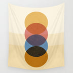 Abstraction_SUNRISE_SUNSET_CIRCLE_RISING_COLORFUL_POP_ART_0425A Wall Tapestry Gallery Image 4