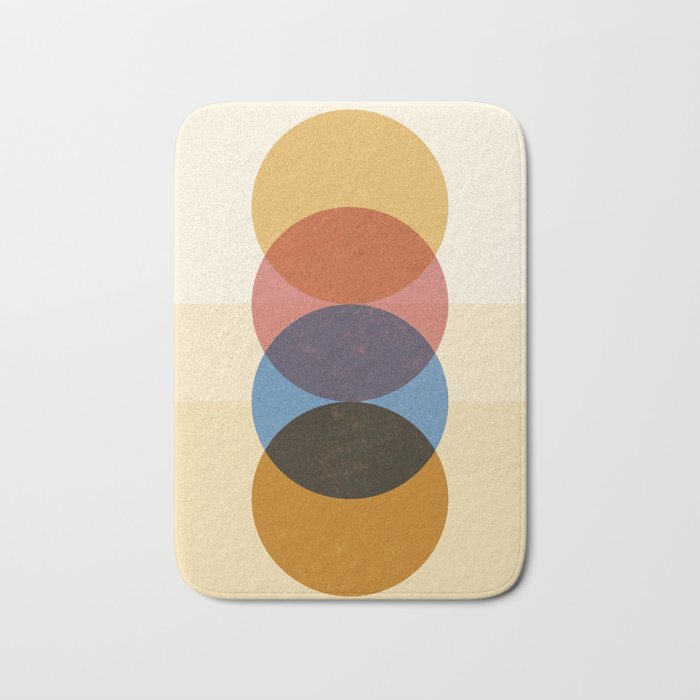 Abstraction_SUNRISE_SUNSET_CIRCLE_RISING_COLORFUL_POP_ART_0425A Bath Mat Gallery Image 1