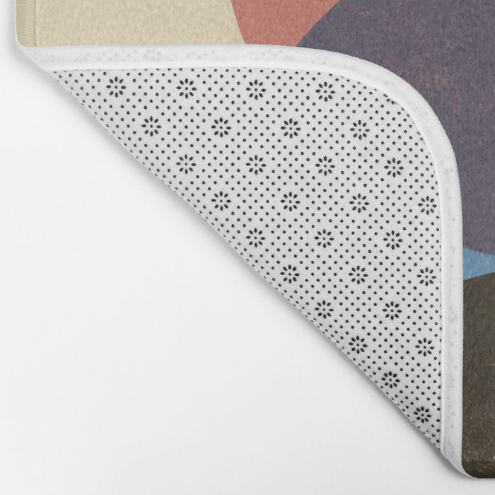 Abstraction_SUNRISE_SUNSET_CIRCLE_RISING_COLORFUL_POP_ART_0425A Bath Mat Gallery Image 2