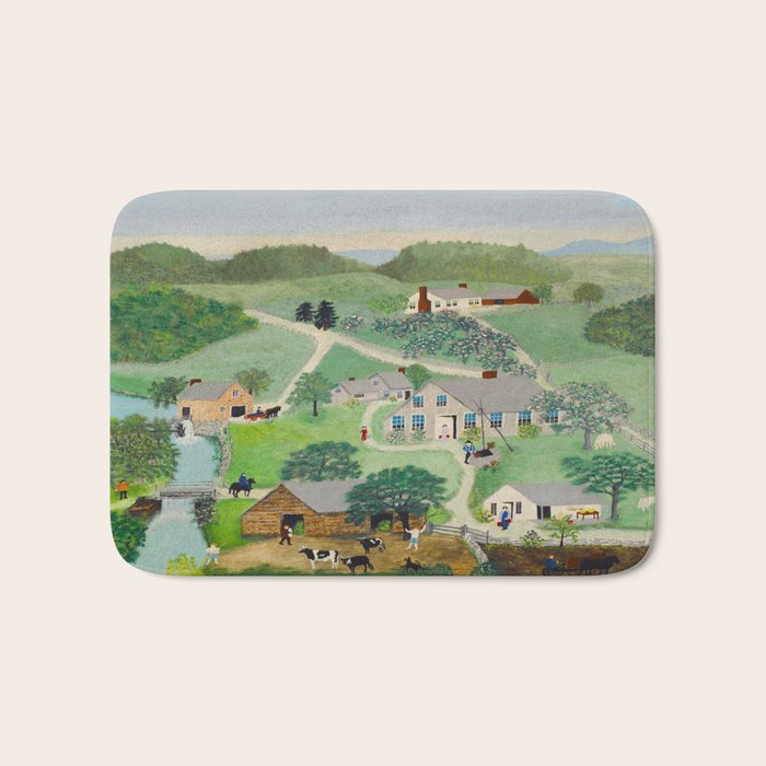 Anna Mary Robertson 'Grandma' Moses The Old Oaken Bucket American Folk Art Bath Mat Gallery Image 1