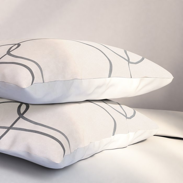 Abstract Line II Pillow Sham Gallery Image 3