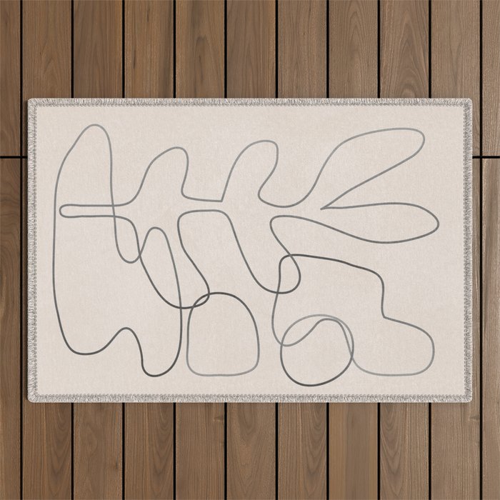 Abstract Line II Outdoor Rug Gallery Image 1