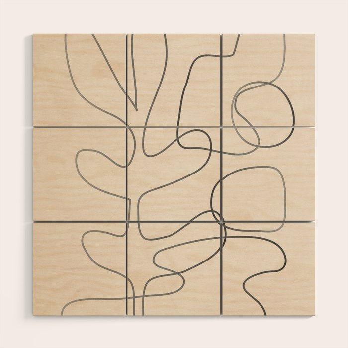 Abstract Line II Wood Wall Art Gallery Image 1