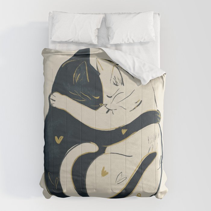 Cats In Love 3 Comforter Gallery Image 6