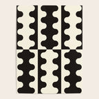 Abstract Mid-Century Black & White Wavy Pattern Poster Gallery Image 4