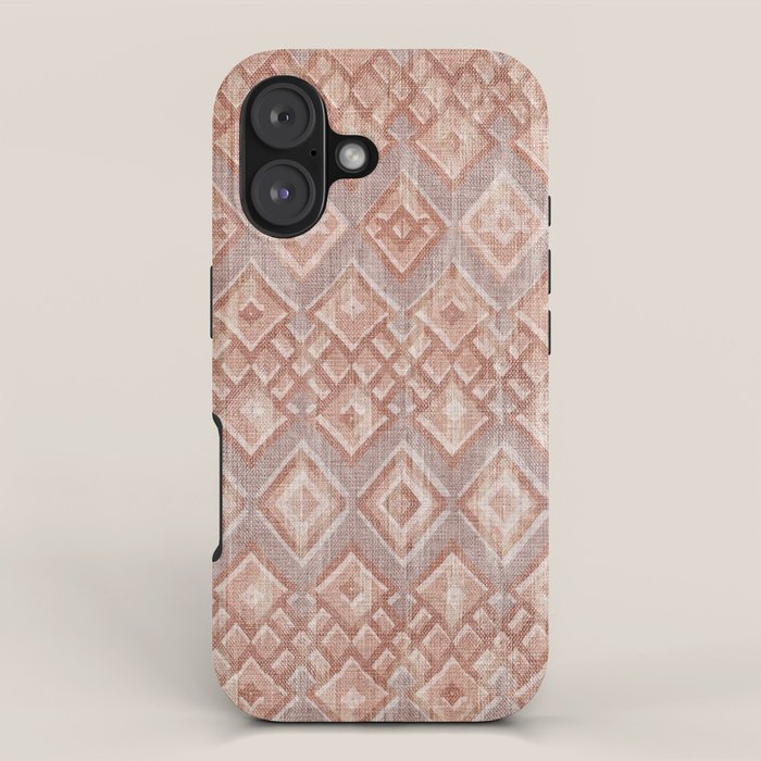 Abstract boho geometric tribal - terracotta iPhone Case Gallery Image 1