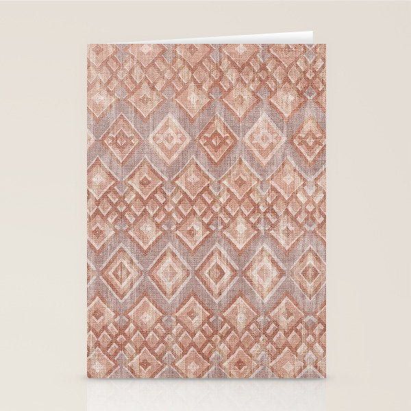 Abstract boho geometric tribal - terracotta Stationery Card Gallery Image 1