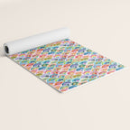 STRANGEBOW Rainbow Bold Colorful Scallop Yoga Mat Gallery Image 2