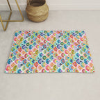 STRANGEBOW Rainbow Bold Colorful Scallop Rug Gallery Image 1