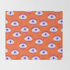 Very peri evil eyes  Throw Blanket Gallery Image 2