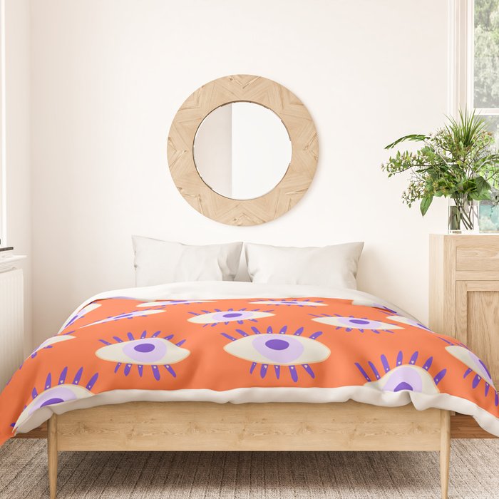 Very peri evil eyes  Duvet Cover Gallery Image 3