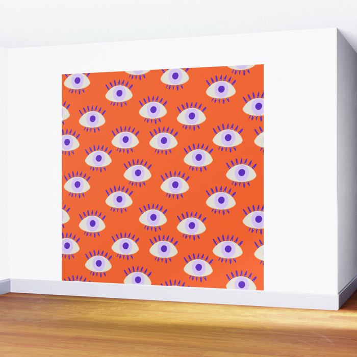 Very peri evil eyes  Wall Mural Gallery Image 2