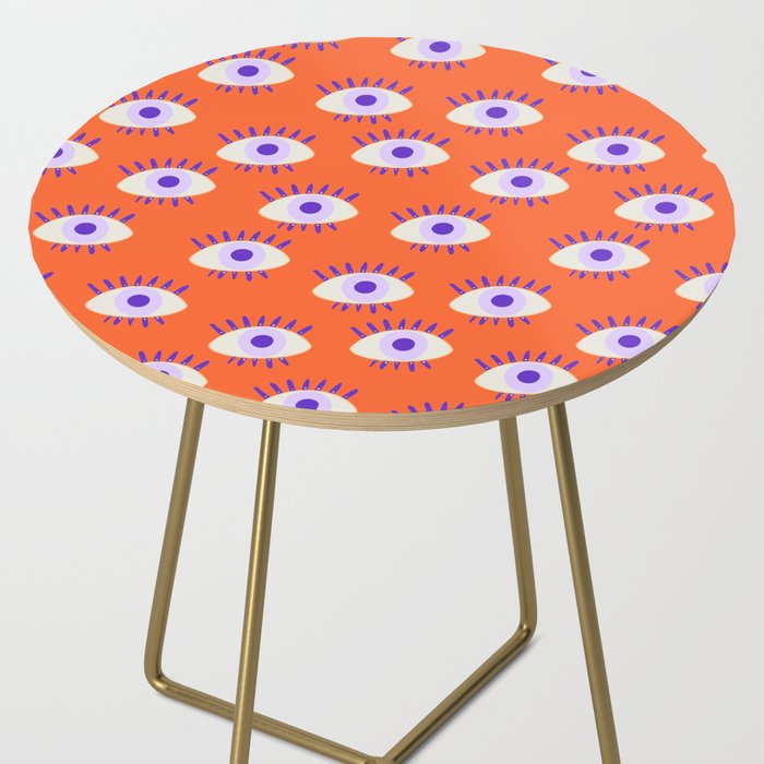 Very peri evil eyes  Side Table Gallery Image 2