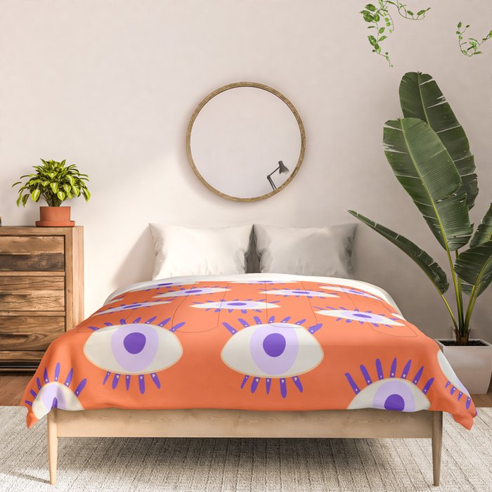 Very peri evil eyes  Comforter Gallery Image 3