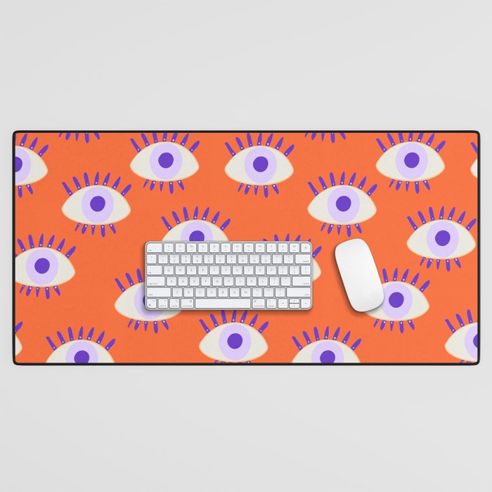 Very peri evil eyes  Desk Mat Gallery Image 1