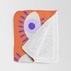 Very peri evil eyes  Throw Blanket Gallery Image 3