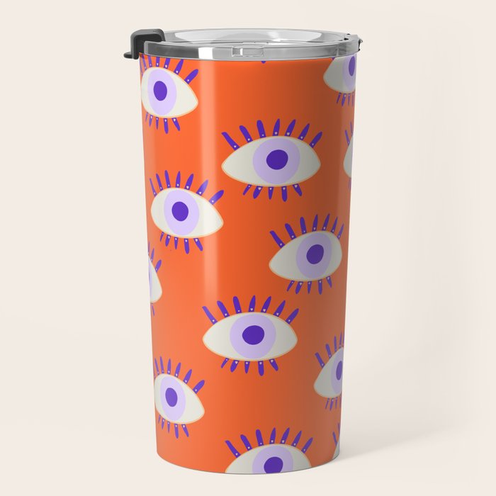 Very peri evil eyes  Travel Mug Gallery Image 3