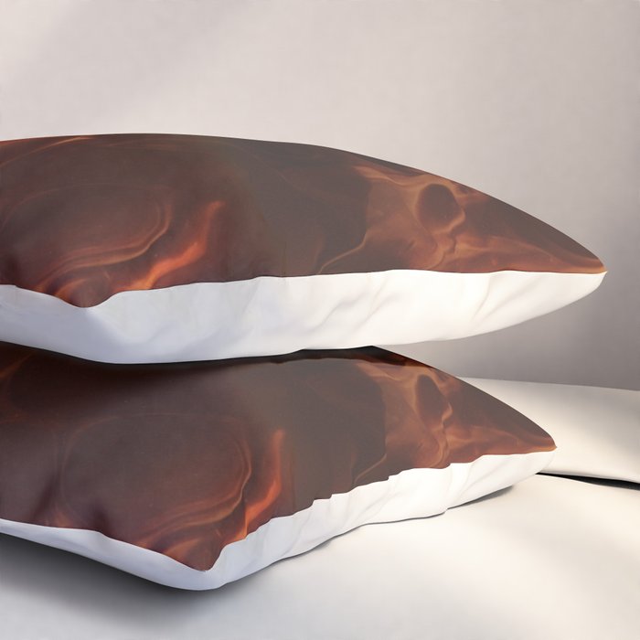 Dark Coffee Tortoiseshell Turtle Pattern Pillow Sham Gallery Image 3