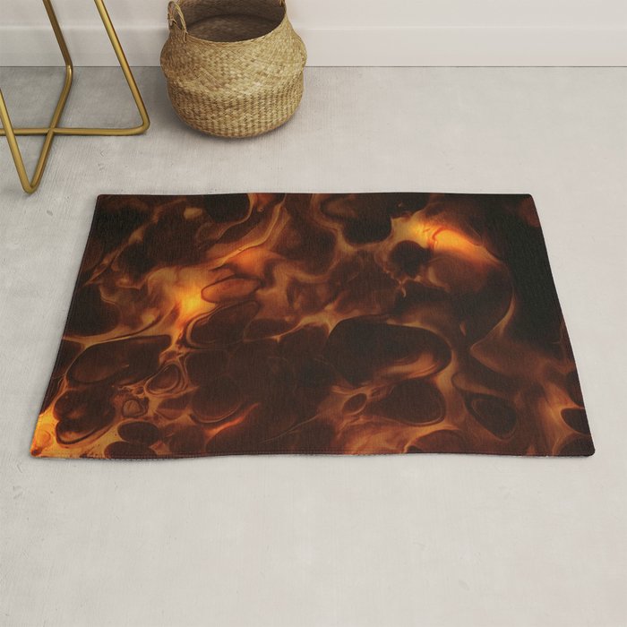 Dark Coffee Tortoiseshell Turtle Pattern Rug Gallery Image 1