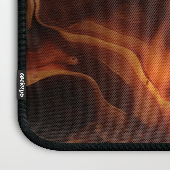 Dark Coffee Tortoiseshell Turtle Pattern Laptop Sleeve Gallery Image 3