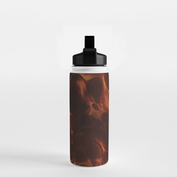 Dark Coffee Tortoiseshell Turtle Pattern Water Bottle Gallery Image 2