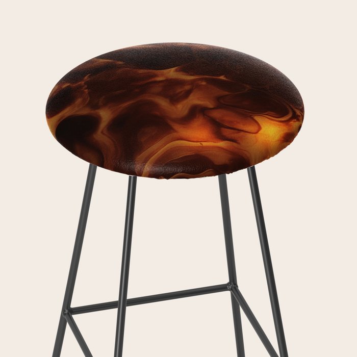 Dark Coffee Tortoiseshell Turtle Pattern Stool Gallery Image 2