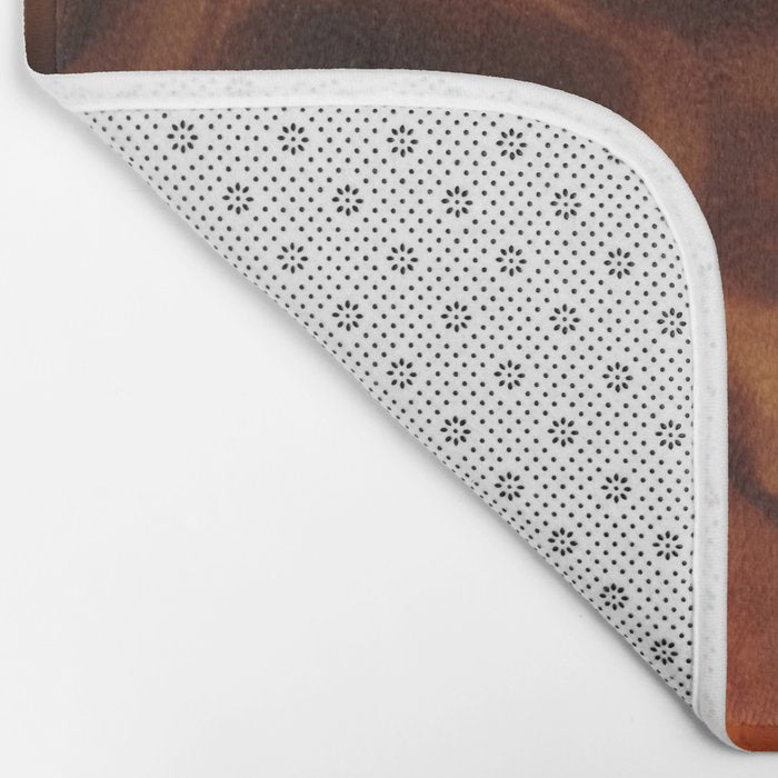 Dark Coffee Tortoiseshell Turtle Pattern Bath Mat Gallery Image 2