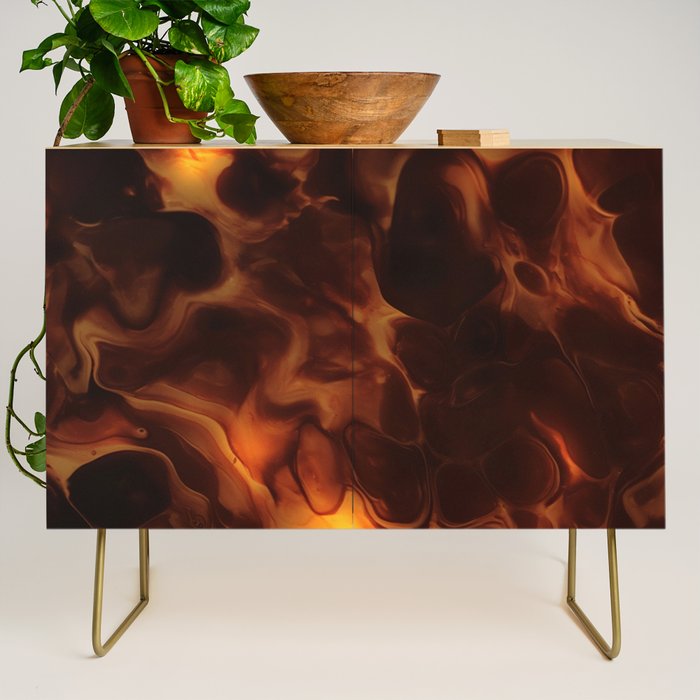 Dark Coffee Tortoiseshell Turtle Pattern Credenza Gallery Image 1