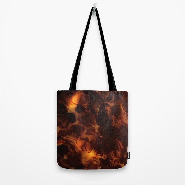 Dark Coffee Tortoiseshell Turtle Pattern Tote Bag Gallery Image 2