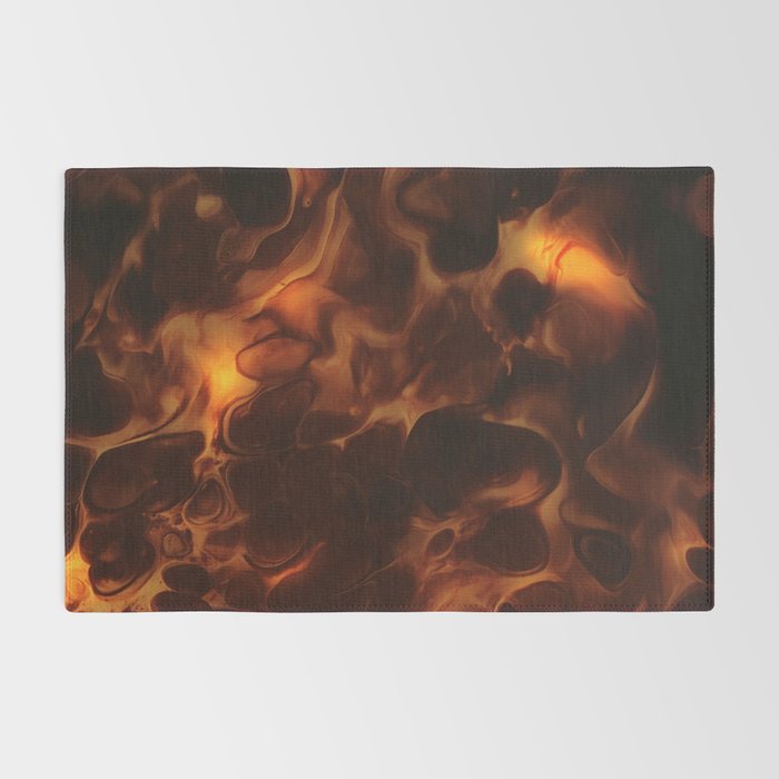 Dark Coffee Tortoiseshell Turtle Pattern Rug Gallery Image 2