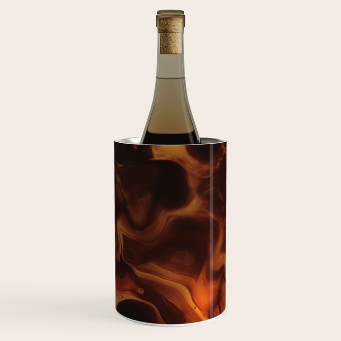 Dark Coffee Tortoiseshell Turtle Pattern Wine Chiller Gallery Image 2