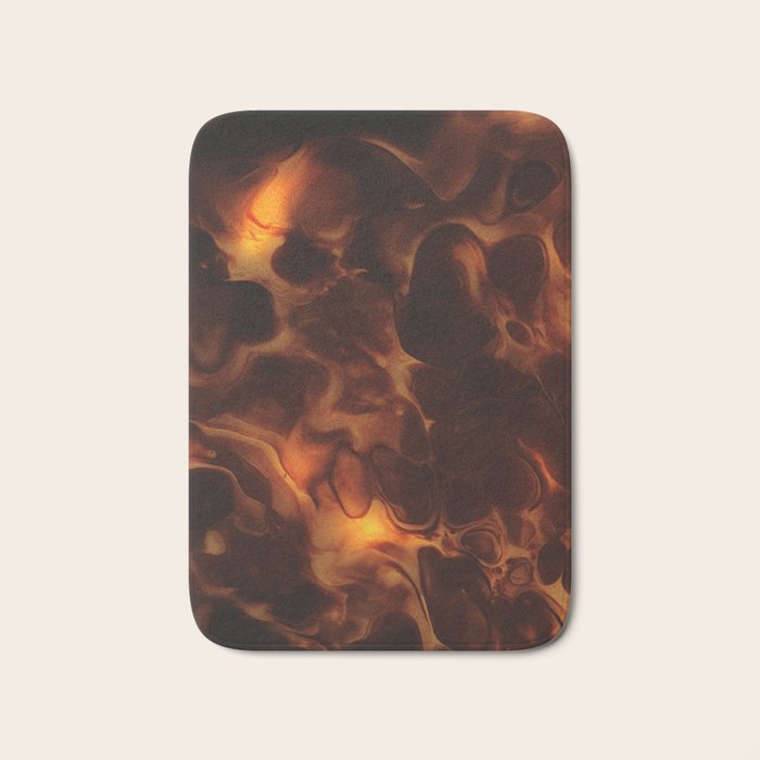 Dark Coffee Tortoiseshell Turtle Pattern Bath Mat Gallery Image 1