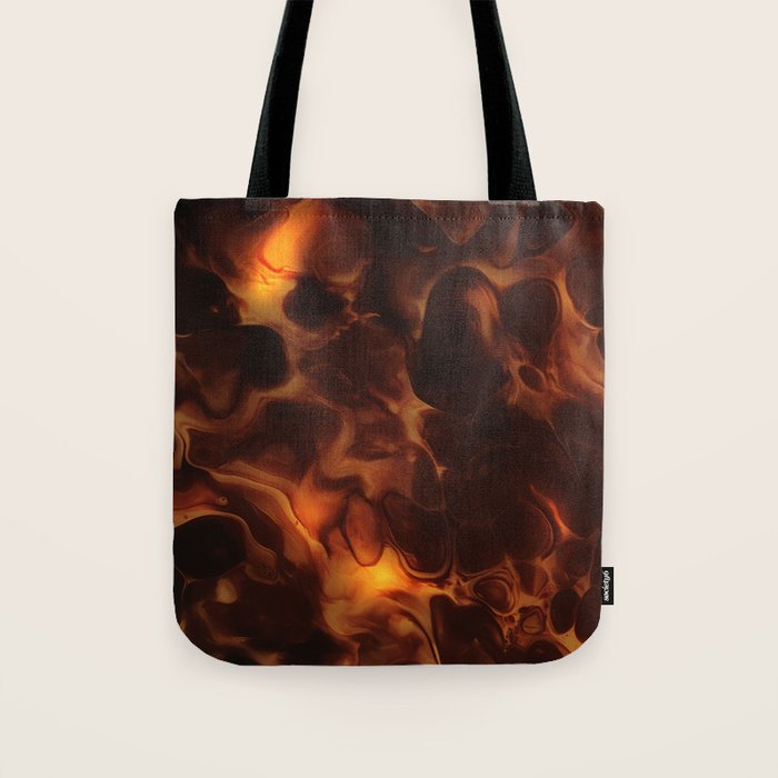 Dark Coffee Tortoiseshell Turtle Pattern Tote Bag Gallery Image 1