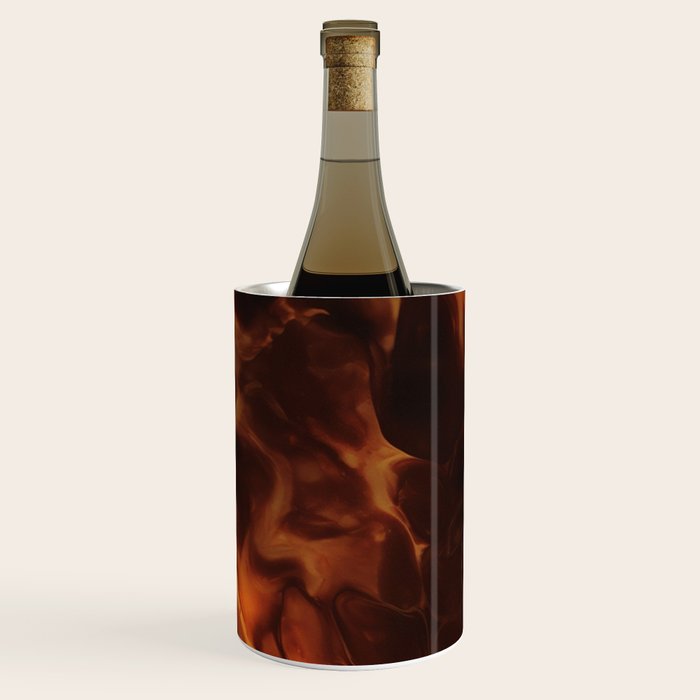 Dark Coffee Tortoiseshell Turtle Pattern Wine Chiller Gallery Image 1