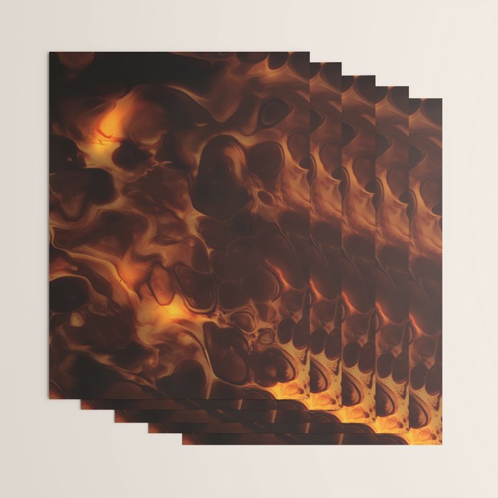 Dark Coffee Tortoiseshell Turtle Pattern Wrapping Paper Gallery Image 3