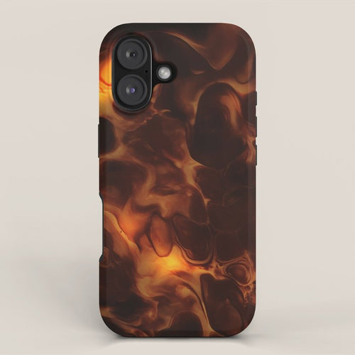 Dark Coffee Tortoiseshell Turtle Pattern Iphone Case