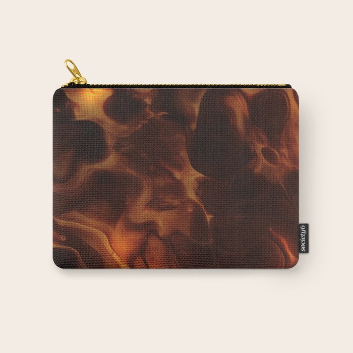 Dark Coffee Tortoiseshell Turtle Pattern Carry All Pouch Gallery Image 1