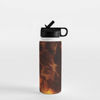 Dark Coffee Tortoiseshell Turtle Pattern Water Bottle Gallery Image 1