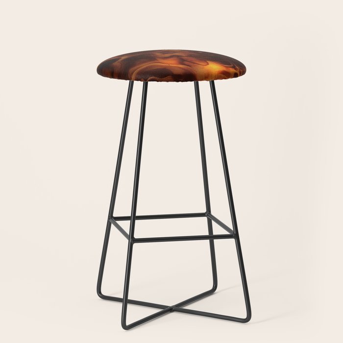 Dark Coffee Tortoiseshell Turtle Pattern Stool Gallery Image 1