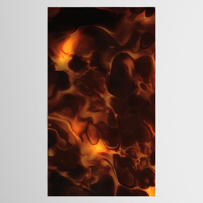 Dark Coffee Tortoiseshell Turtle Pattern Tablecloth Gallery Image 2