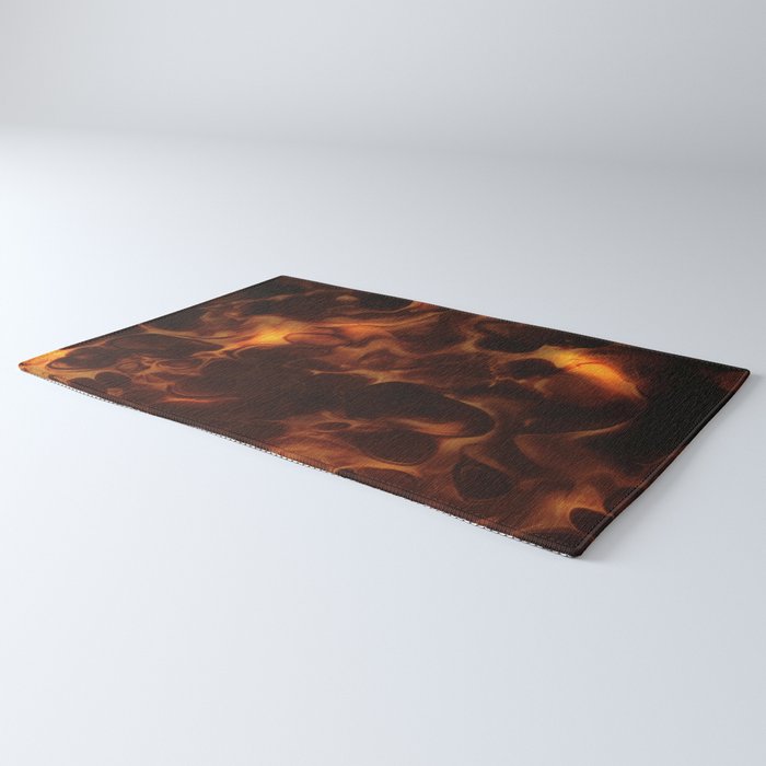 Dark Coffee Tortoiseshell Turtle Pattern Rug Gallery Image 3