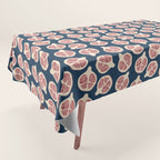 Pomegranate Fruit Navy Blue Tablecloth Gallery Image 1