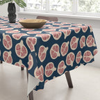 Pomegranate Fruit Navy Blue Tablecloth Gallery Image 3