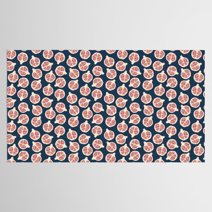 Pomegranate Fruit Navy Blue Tablecloth Gallery Image 2