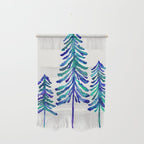 Pine Trees - Navy & Turquoise Palette Wall Hanging Gallery Image 1